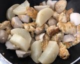 白ごま鶏肉の根菜炒め作り方6写真