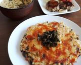 こんがり美味！高菜とチーズのTKGY作り方4写真