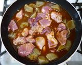 どて煮風★鶏レバーと蒟蒻の味噌煮込み作り方7写真