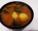 ジャガイモとワカメの味噌汁（合わせ味噌）作り方6写真