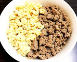 ふんわりたまごとひき肉のそぼろ丼作り方5写真