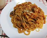 簡単絶品！鶏となすのトマトソースパスタ作り方6写真