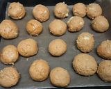 米粉で作る✨焼きセサミきな粉ドーナッツ作り方3写真