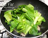 豚肉と青菜のラー油炒め。作り方3写真