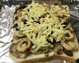 竹輪シメジネギチーズ昆布トースト〜鰹風味作り方8写真