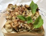 竹輪シメジネギチーズ昆布トースト〜鰹風味作り方9写真