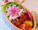 うずらの卵でお花弁当 簡単デコ 詰め方作り方4写真