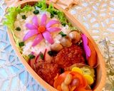 うずらの卵でお花弁当 簡単デコ 詰め方作り方6写真