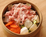 蒸ししゃぶしゃぶ（焼肉のたれ使用）作り方2写真