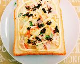 ポテサラとふじっこ煮おかか昆布のトースト作り方1写真