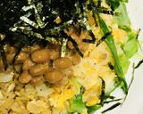 後のせ納豆★玉子&レタスチャーハンの上に作り方4写真