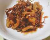 乾燥えのきと蓮根の甘辛炒めきんぴら風作り方5写真