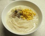 白菜とコーンの利尻昆布バター豆乳うどん作り方6写真