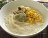 白菜とコーンの利尻昆布バター豆乳うどん作り方7写真