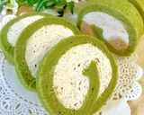 ふんわり抹茶ロールケーキ☆マロンクリーム作り方31写真