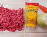 ひき肉と大豆のキーマカレー風作り方1写真