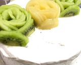 簡単華やか❀フルーツ花のバースデーケーキ作り方4写真