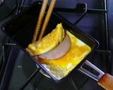 ハム・大葉・のり☆なんでもくるくる卵焼き作り方3写真