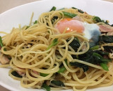 ほうれん草ときのこの和風パスタ作り方4写真
