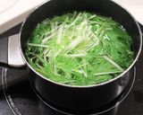 水菜と豚しゃぶのポン酢がけ作り方1写真
