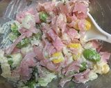ハムカツ風ハムサラダ揚げハムサラダ添え作り方3写真