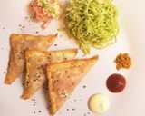 ハムカツ風ハムサラダ揚げハムサラダ添え作り方9写真