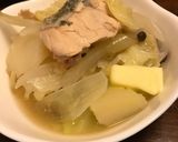 鮭と野菜の味噌鍋作り方5写真