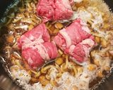 厚揚げと牛肉クルクル煮ナメコあんかけ作り方5写真