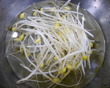 簡単！5分で☆豆もやしと豆苗のマヨ炒め作り方1写真
