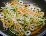 簡単！5分で☆豆もやしと豆苗のマヨ炒め作り方4写真