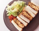 昆布煮入り厚焼き玉子サンドイッチが旨い♪作り方5写真