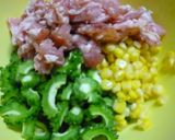 ゴーヤとトウモロコシのかき揚げ♪作り方3写真