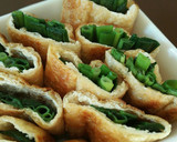 油揚げde青ネギの包み焼き〜水菜添え〜作り方10写真