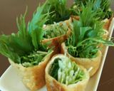 油揚げde青ネギの包み焼き〜水菜添え〜作り方13写真