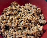 簡単☆混ぜるだけ♬ひき肉と卵焼のそぼろ丼作り方4写真