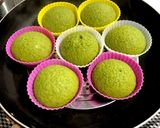 簡単！フライパンで 抹茶ミルク 蒸しパン作り方5写真