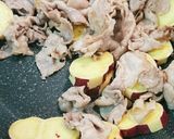 簡単♪さつまいもと豚肉のマスタードからめ作り方3写真