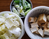 ☆厚揚げ・ネギ・白菜のすき焼き風炒め☆作り方2写真