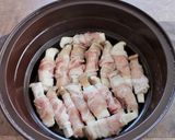 レンジで簡単!ロール豚のパクチー鍋作り方2写真