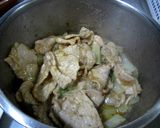 白菜、柿と豚肉炒め作り方6写真