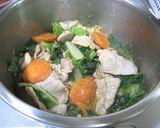 白菜、柿と豚肉炒め作り方7写真