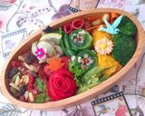 常備菜　ビーツご飯のお弁当　詰め方　簡単作り方10写真