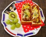 簡単に食パンdeカレーチーズパン♪~♪作り方4写真