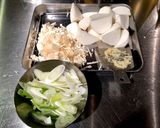 かぶと鶏ひき肉のスープ作り方1写真