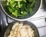 れんこんと小松菜のからし酢味噌和え作り方1写真