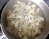れんこんと小松菜のからし酢味噌和え作り方2写真