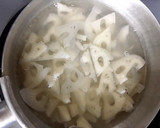 れんこんと小松菜のからし酢味噌和え作り方2写真