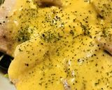 豚肉薄切りステーキ☆カルボナーラ風ソース作り方4写真