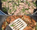 にらと豚ひき肉のチヂミ作り方3写真