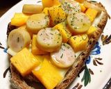 柿とウインナーのチーズトースト作り方3写真